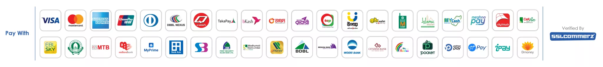 Accepted payment methods